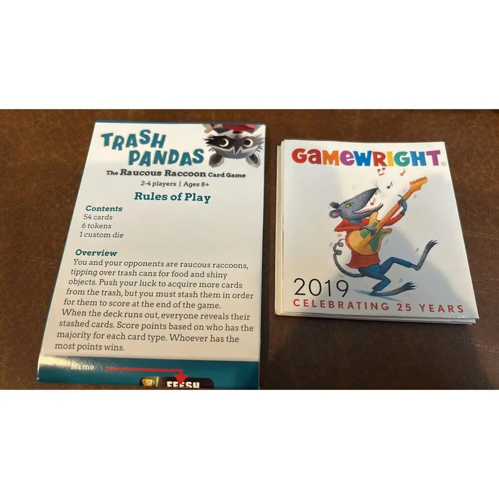 Trash Pandas Board game  Gamewright  Card game